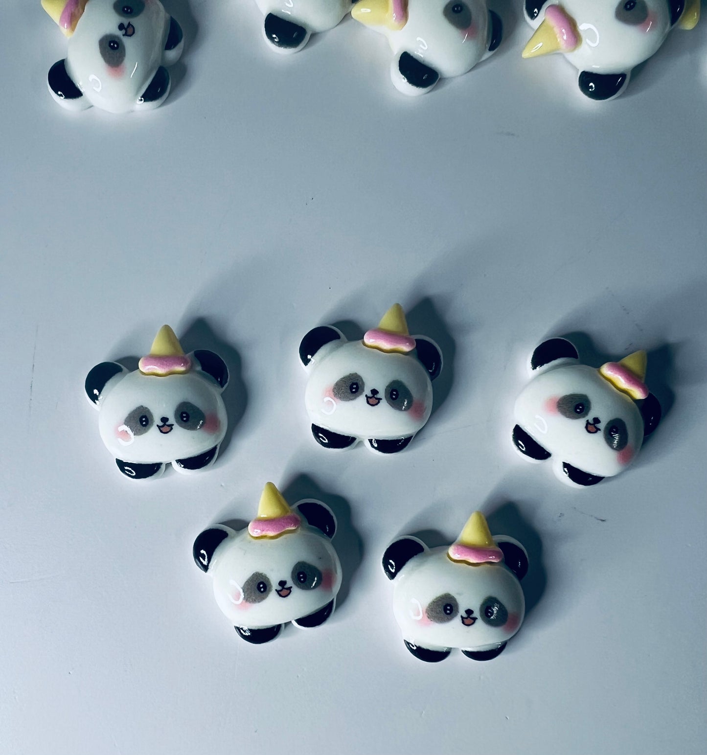 Miniatura PANDA Baratija Fiesta Panda Mini Objetos Terapia del Habla Resina Panda Cabochon Montessori Miniaturas