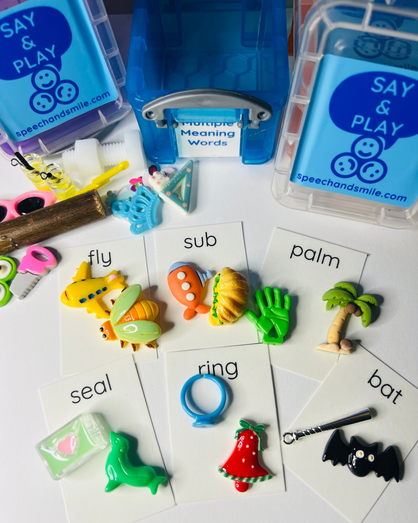 Multiple Meaning Word Mini Objects for Speech Therapy Semantics Activity Language Task Box