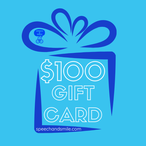 Speech and Smile Gift Card $100 Gift Card SLP Digital Gift Speech Therapist Gifts for $100 Teacher Gift