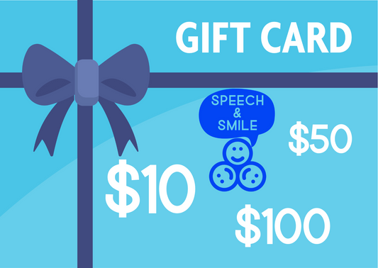 Speech and Smile Gift Card SLP Gift Card Speech Therapist Gifts