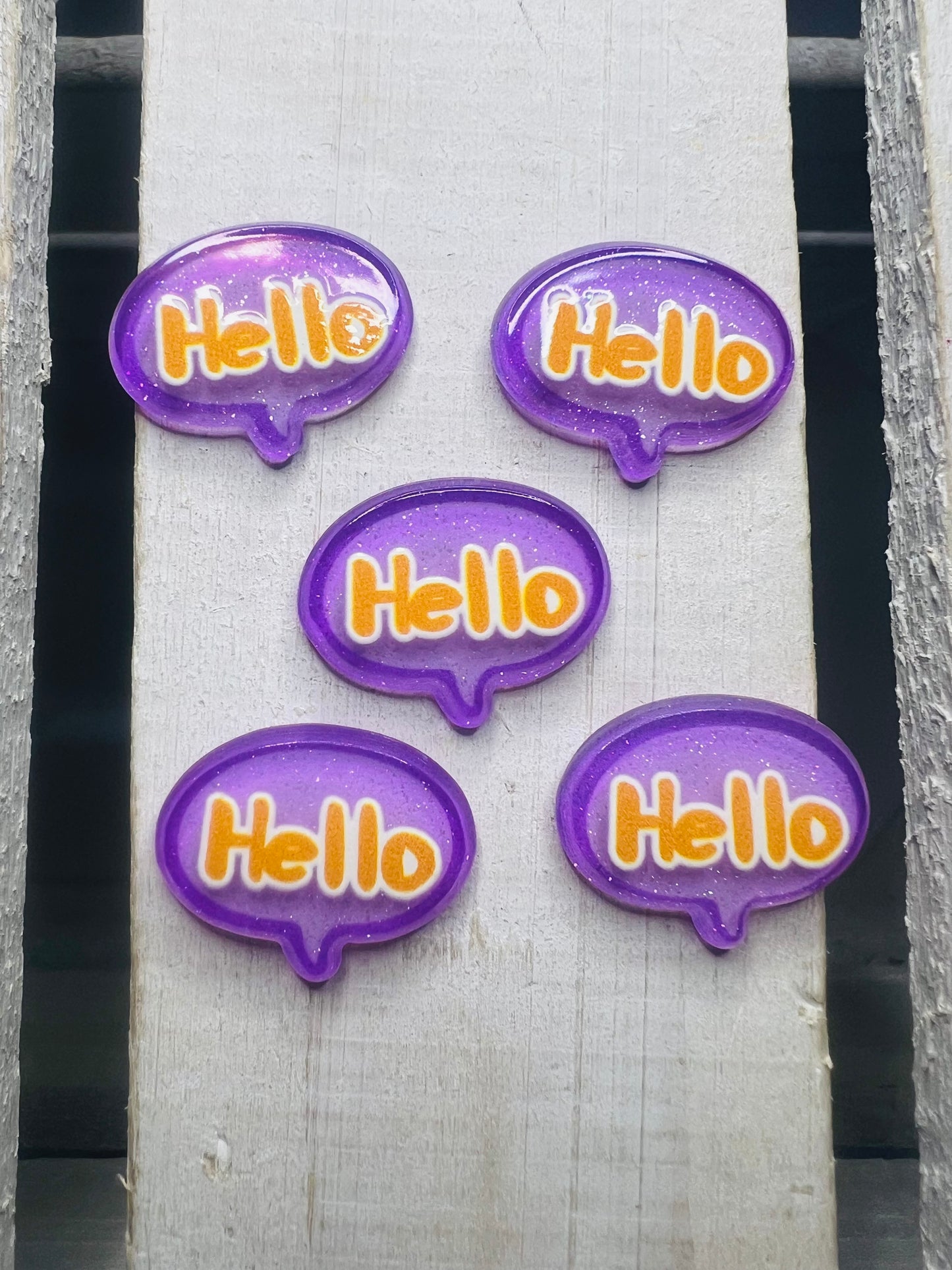 Miniature Hello Speech Bubble Trinket Mini Objects Speech Therapy Letter H Alphabet Objects for I Spy