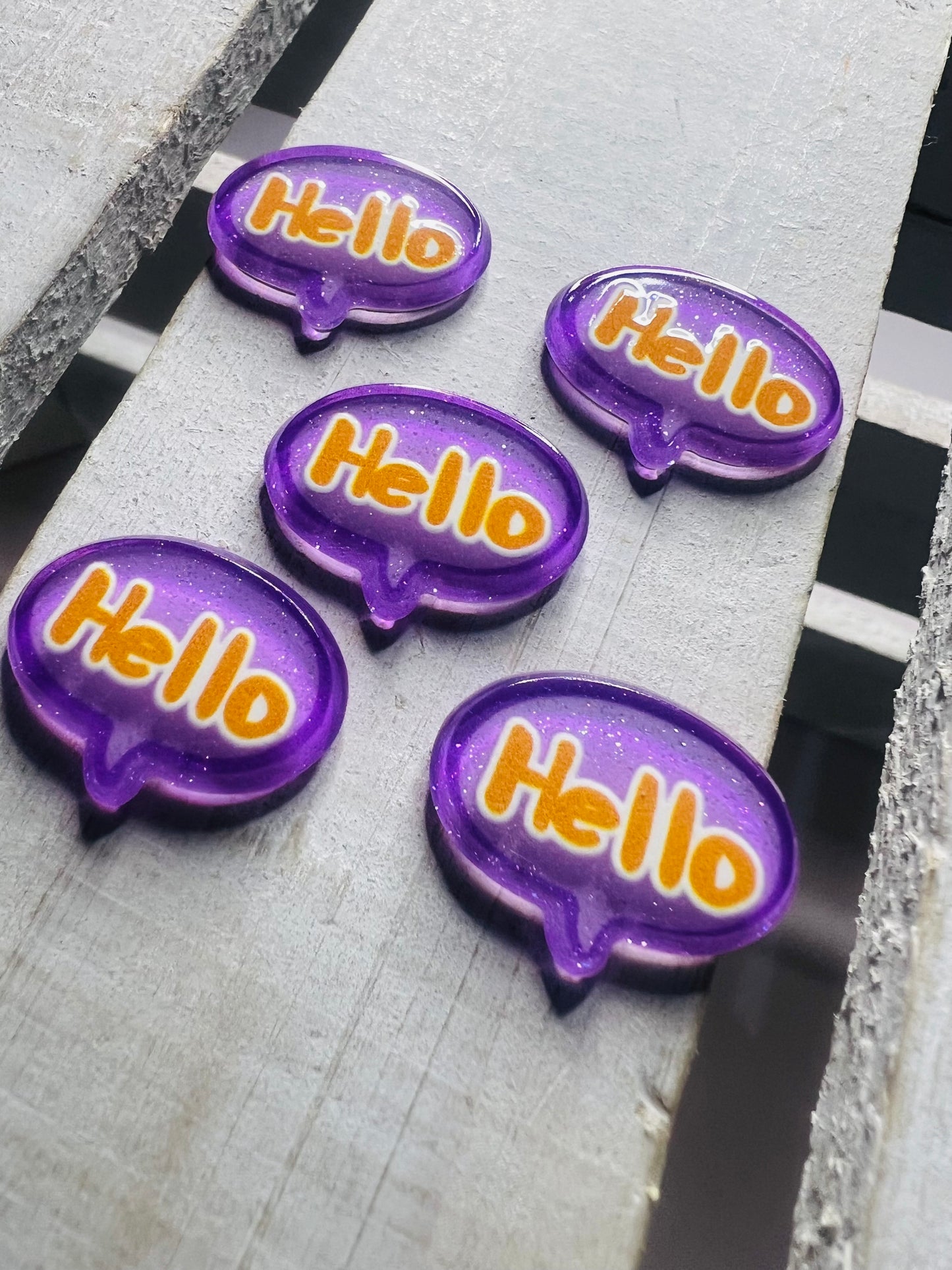 Miniature Hello Speech Bubble Trinket Mini Objects Speech Therapy Letter H Alphabet Objects for I Spy