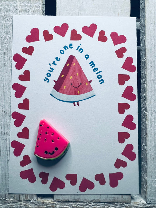 Valentine Card with Keepsake Trinket  School Valentine Cards Speech therapy Minis Say and Play Mini Trinket Cards Pocket Hugs One in a Melon