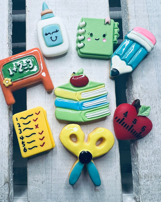 School Theme Mini Objects SET 8 Classroom Minis Speech Therapy Themed Mini Objects  Trinkets Doodads for Sensory Bin