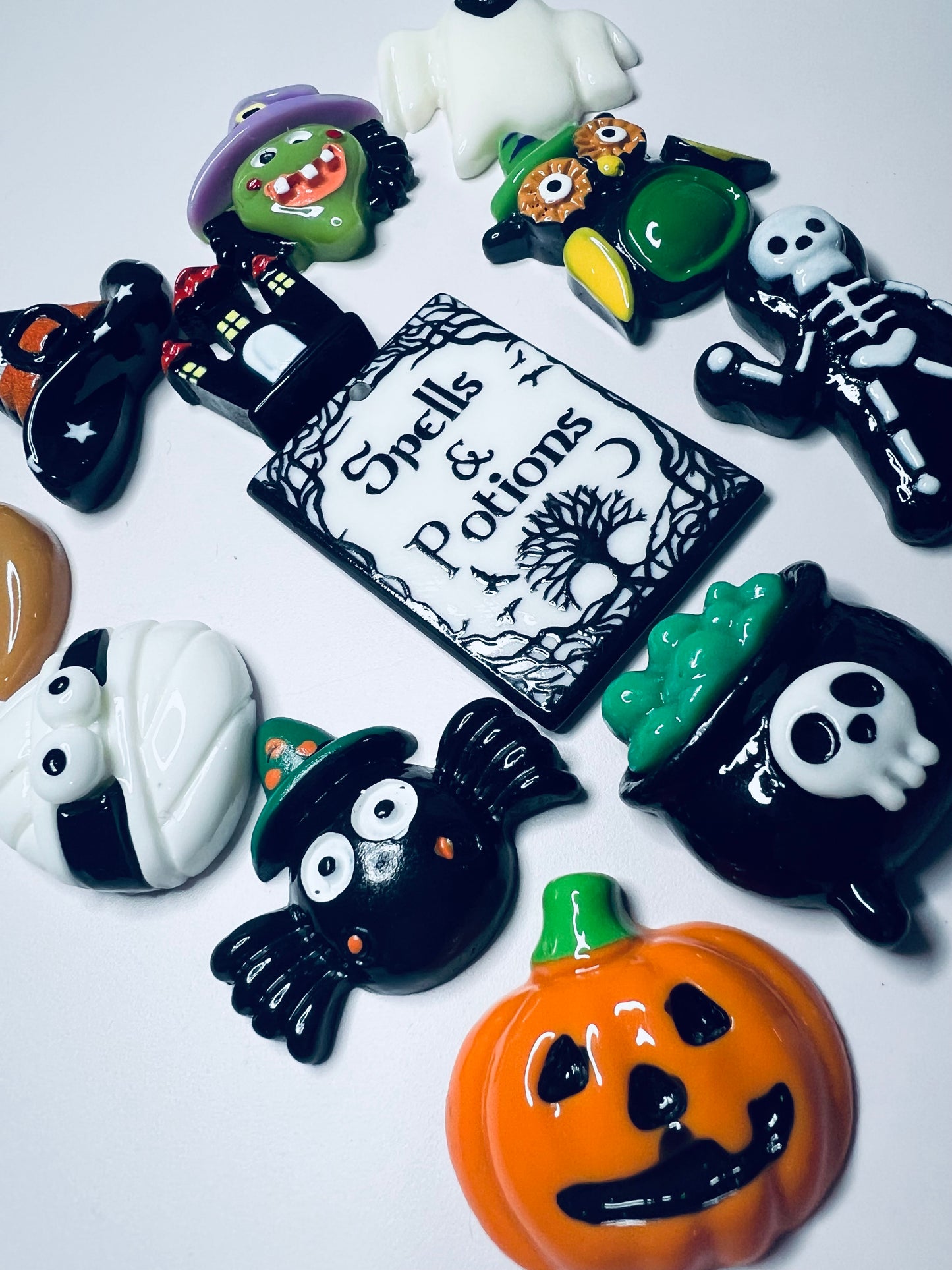 Spooky Mystical Mini Objects Set of 13 Halloween Trinkets Speech Therapy Mini Objects Mysterious Trinkets I Spy Doodads