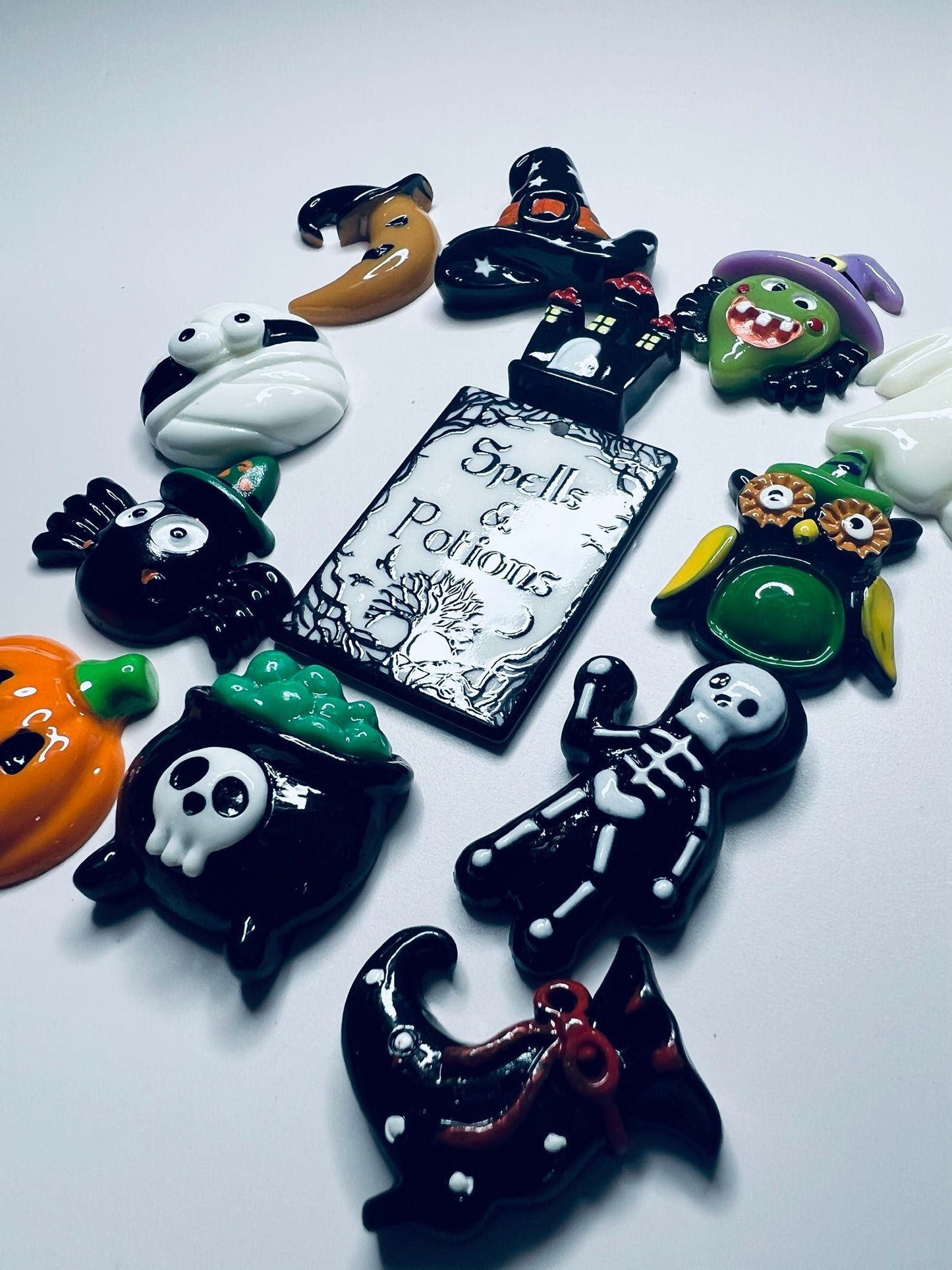 Spooky Mystical Mini Objects Set of 13 Halloween Trinkets Speech Therapy Mini Objects Mysterious Trinkets I Spy Doodads