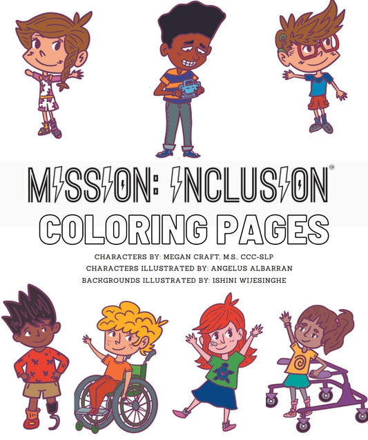 FREE Color Pages for Mission Inclusion Books Print and Play