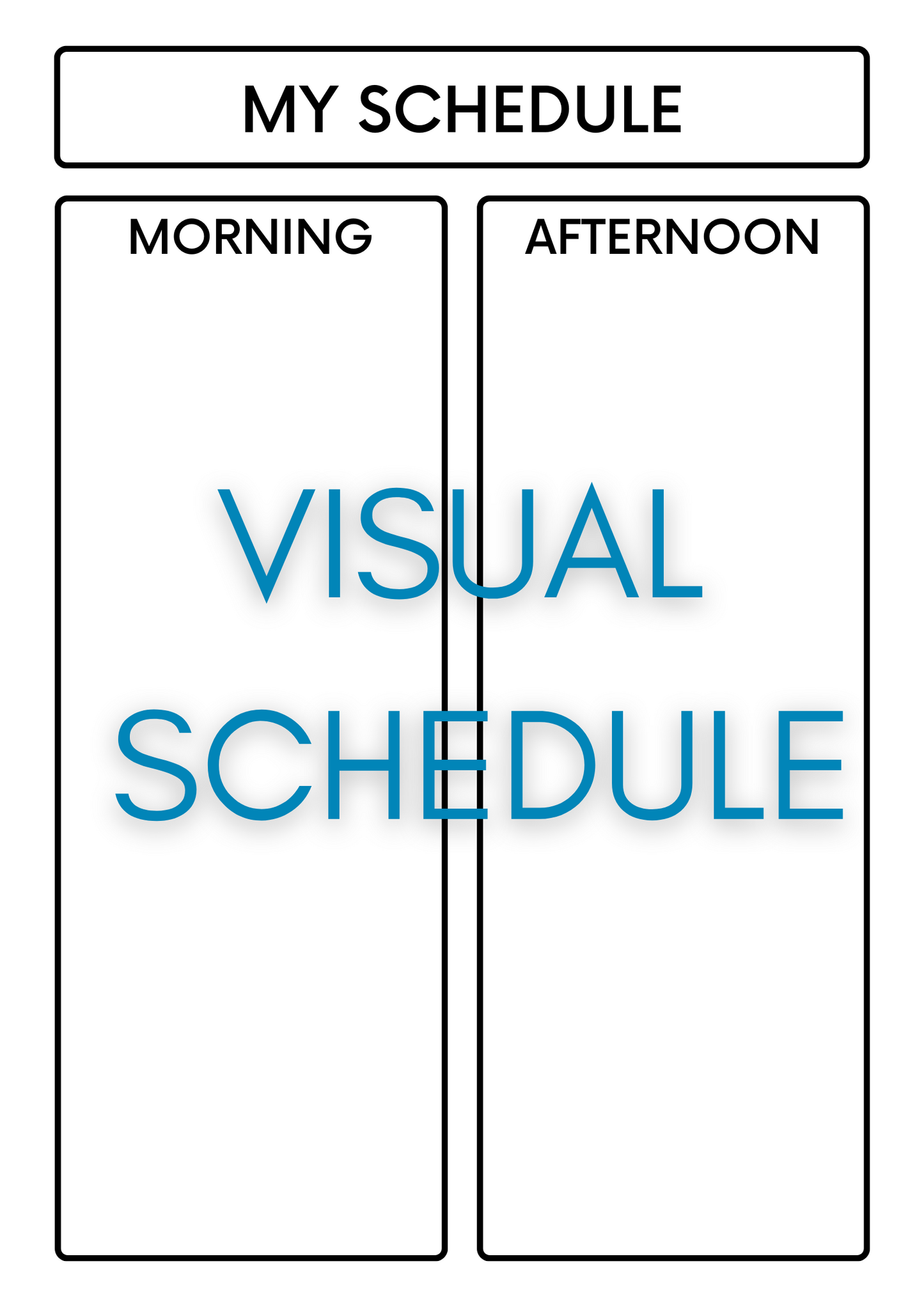 Visual Schedule with Cards and Make your Own Cards Digital Download Visual Autism Daily Routine Chart