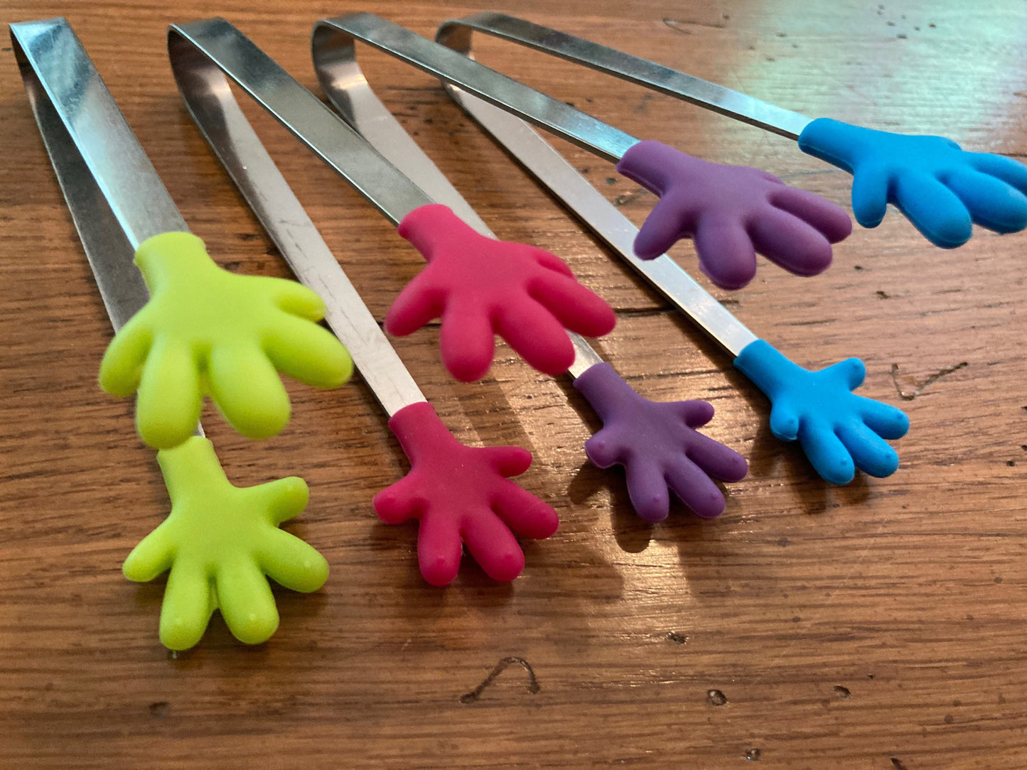 Mini Pinzas para Mini Objetos-Mini Pinza en Forma de Mano- Herramienta de Motor Fino- Mini Objetos-Terapia del Habla Mini Herramienta de Objeto- Pinza de Cocina con Silicona