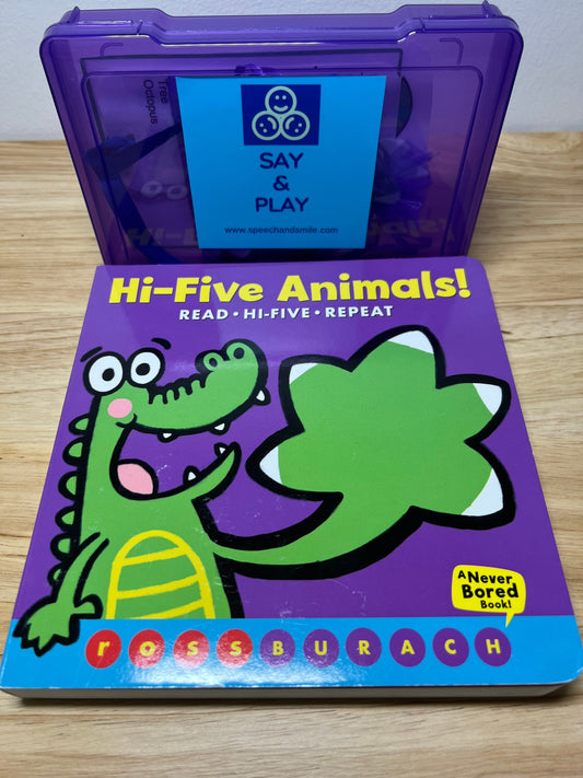 Kit d’histoire-Hi-Five Animals Story Objects-Orthophonie Mini Objets pour livres- Speech Minis-Story Companion Objects-