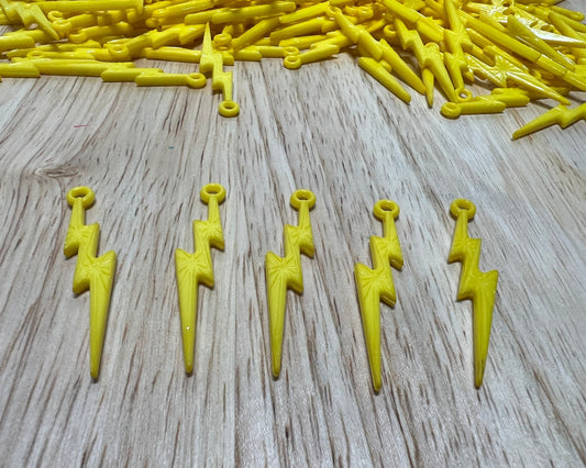 Mini Lightening Thunder Bolts Trinkets 5 in one set Weather Theme Objects Speech Therapy Mini Objects Acrylic Lightening Bolt Charms Mini Weather Trinkets Doodads