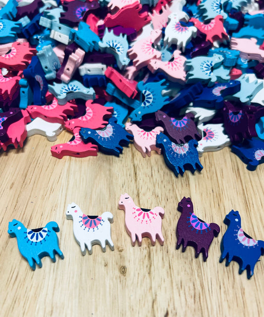 Mini Alpaca-Mini Llama Objeto-Cuentas de Alpaca-Cuentas de Alpaca de Madera-Objetos Temáticos Animales-Mini Objetos Terapia del Habla-Objetos Temáticos de Juego de Alpaca