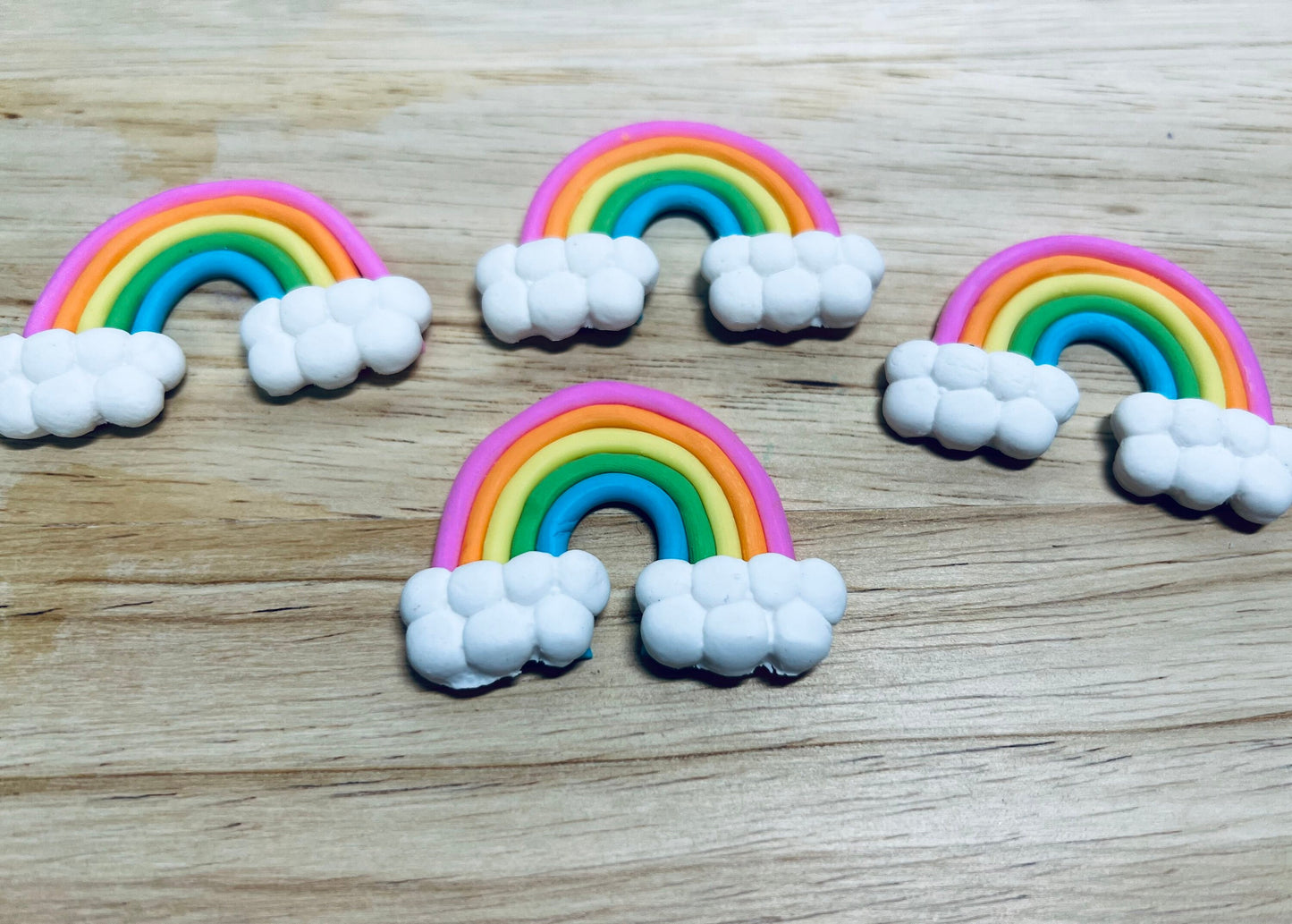 Mini Arco Iris con Nubes Objeto-Tema de Temporada Mini Objetos-Mini Arcilla Polimérica Arco Iris-Mini Objetos Terapia del Habla-Arco Iris Jugar Objetos Temáticos