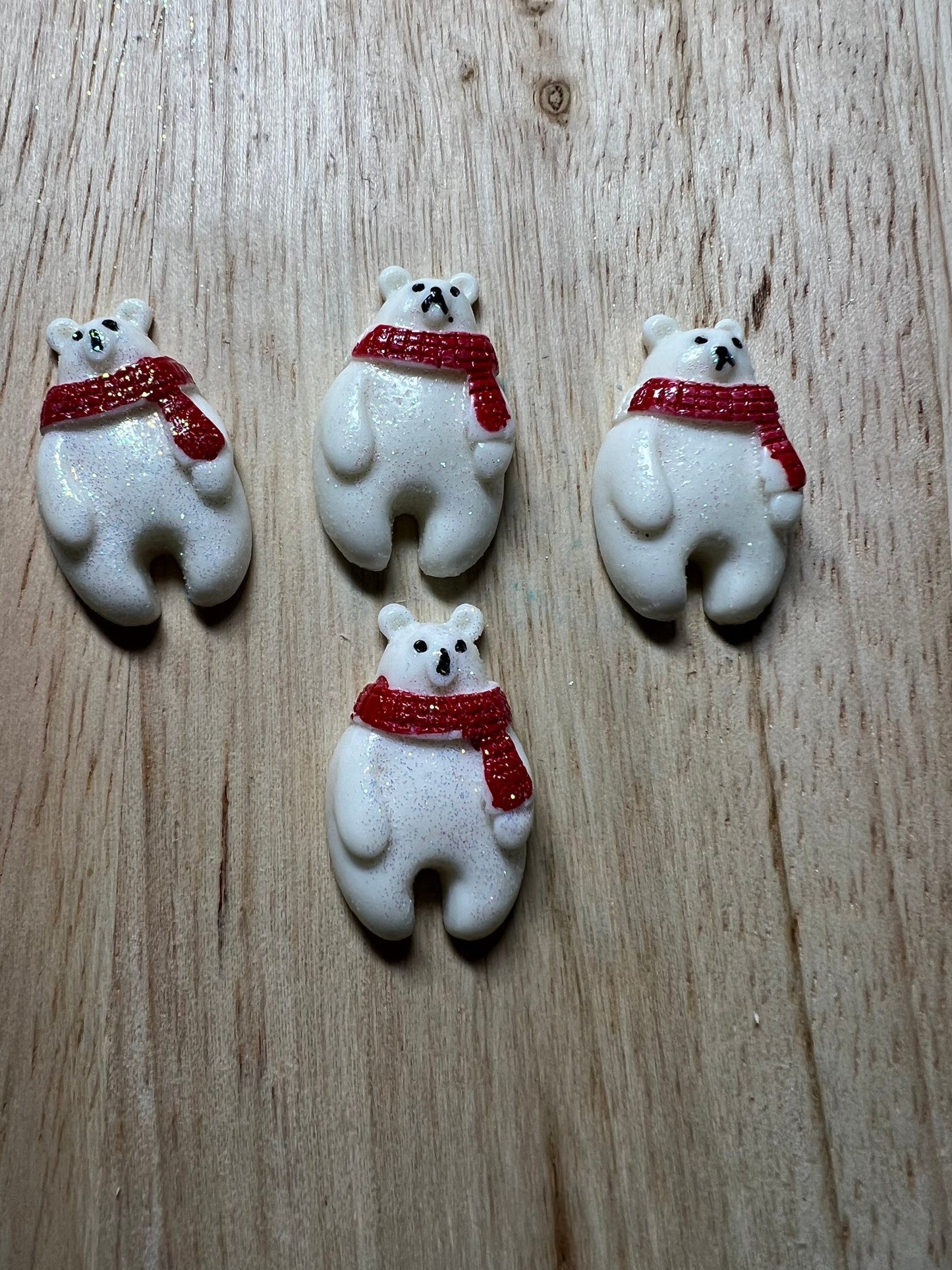 Baratijas de OSO POLAR en miniatura - Mini objetos de tema ártico - Baratijas de tema de invierno - Doodads - Objetos de tema de animales de invierno