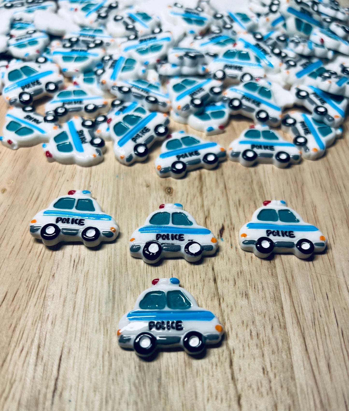 Mini POLICE CAR object-Occupation Theme Objects-Speech Therapy Mini Objects-Transportation Theme Objects-Speech Therapy Trinkets Doodads-