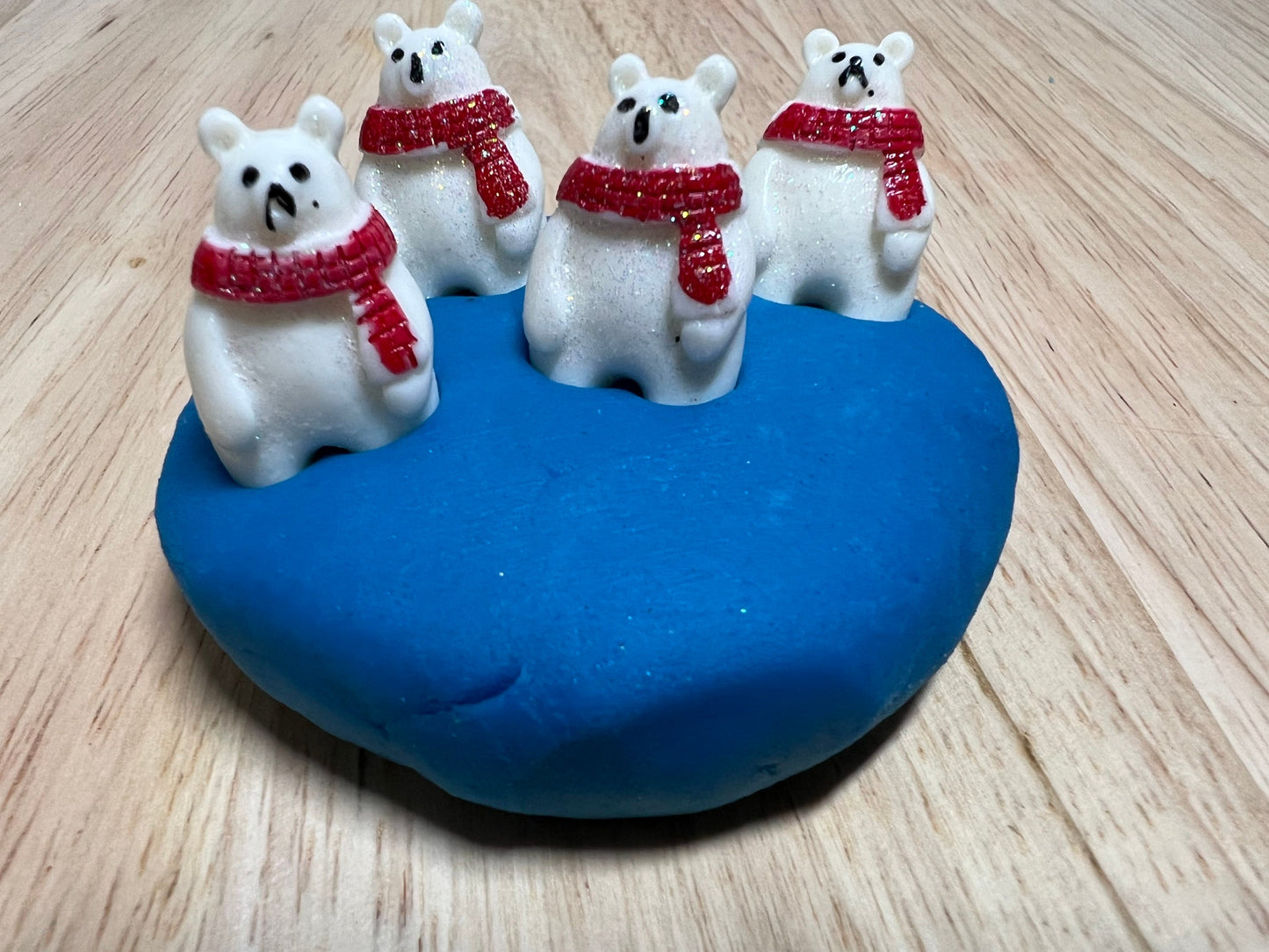 Miniature POLAR BEAR Trinkets - Arctic Theme Mini Objects - Winter Theme Trinkets - Doodads - Winter Animal Theme Objects