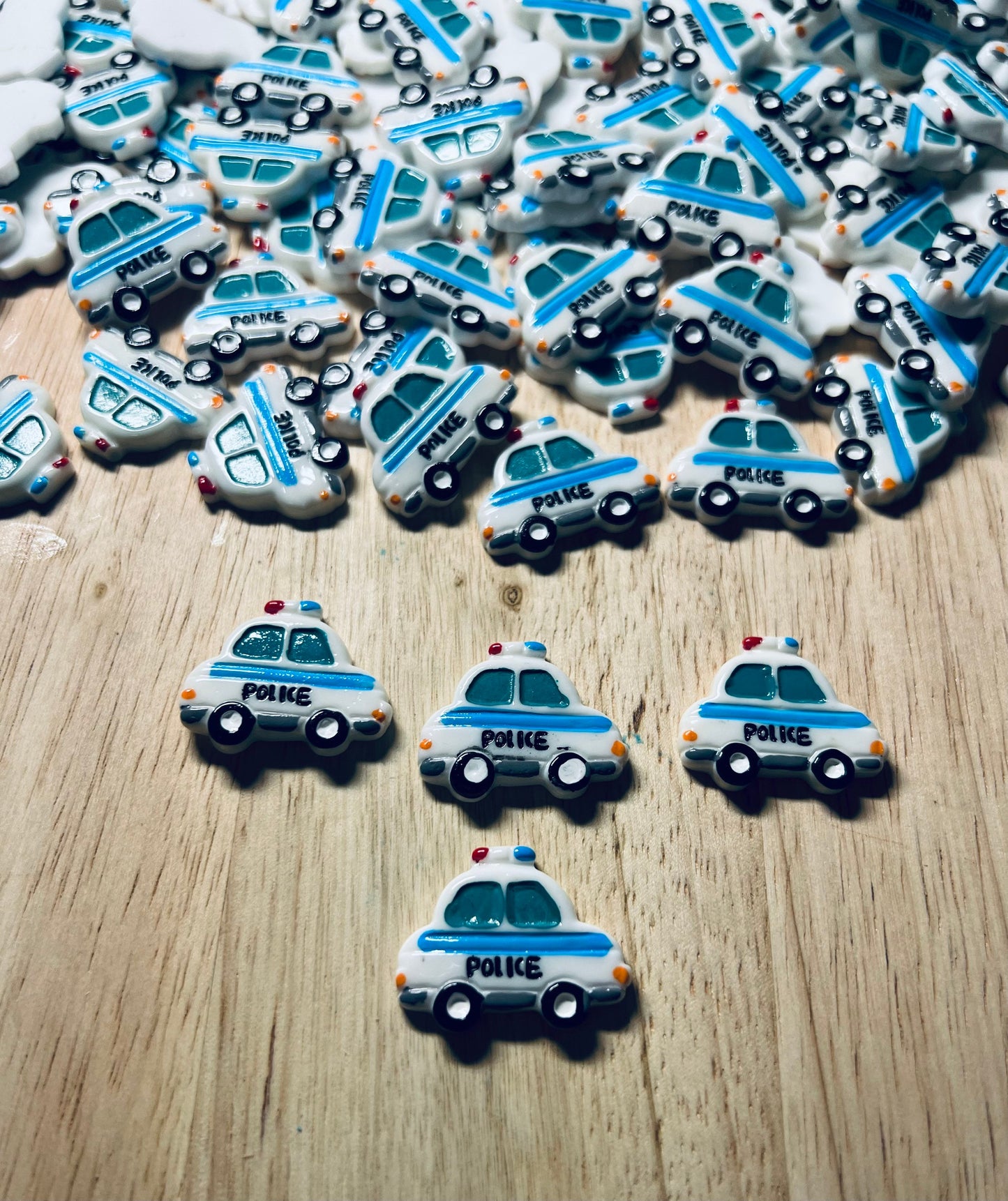 Mini POLICE CAR object-Occupation Theme Objects-Speech Therapy Mini Objects-Transportation Theme Objects-Speech Therapy Trinkets Doodads-