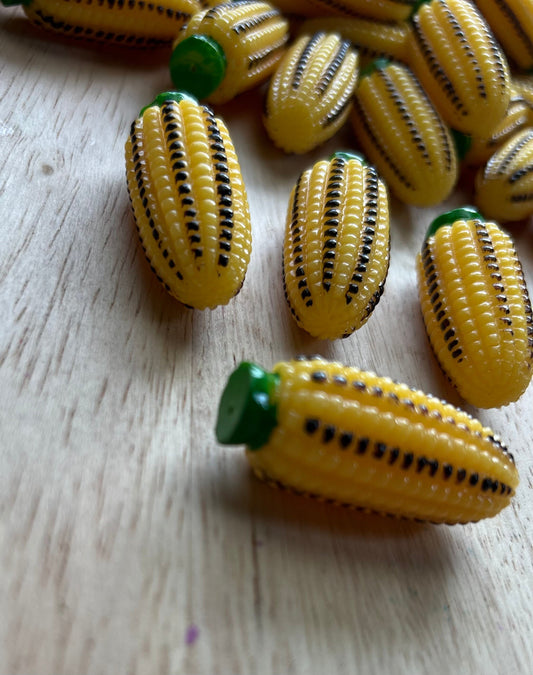 Mini CORN on COB Object-Food Theme Objects-Resin-Speech Therapy Mini Objects-Montessori Language Objects-Alphabet Trinkets-Speech Minis