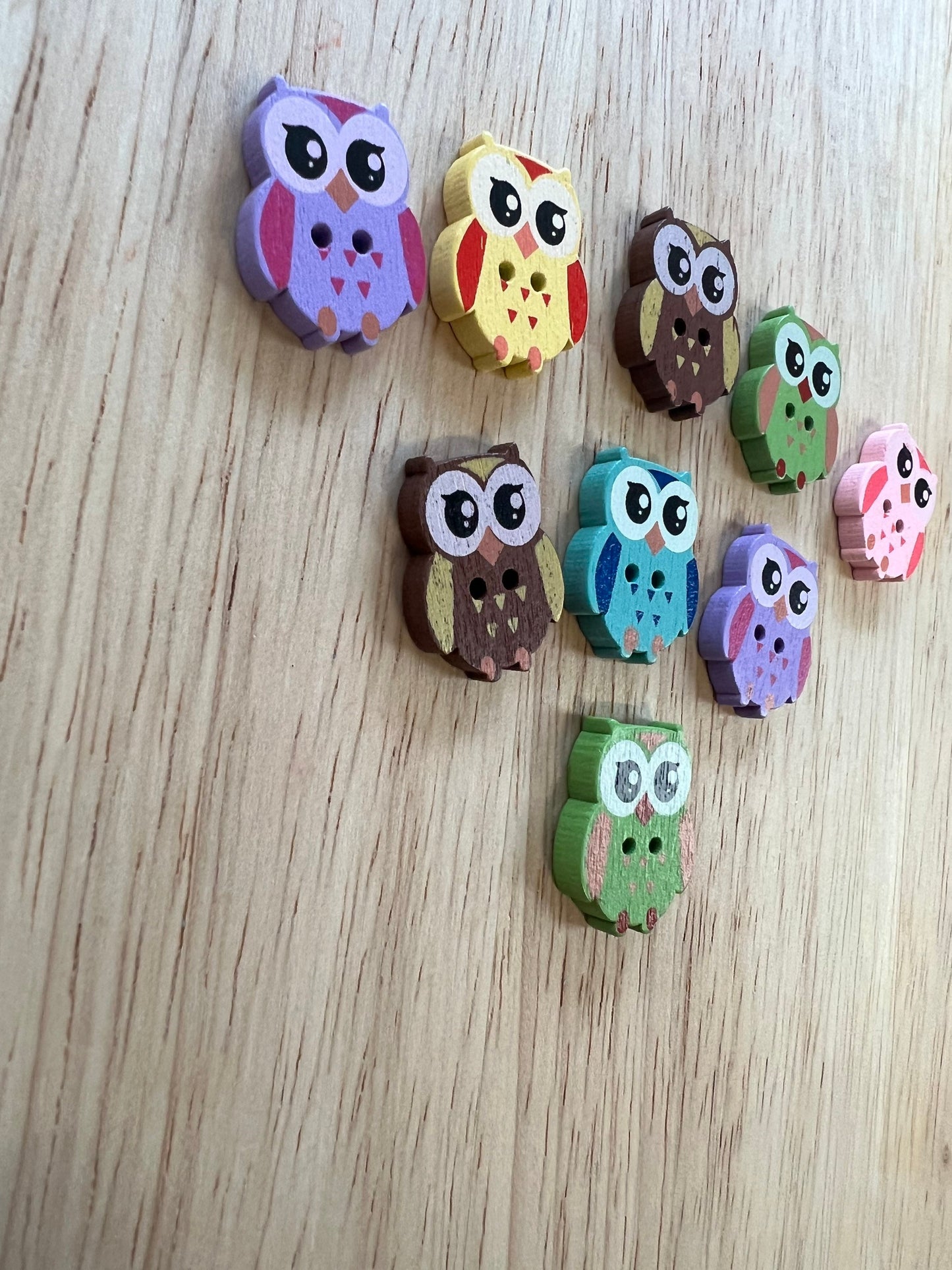 Mini OWL Objet-Orthophonie Mini Objets-Animal Thème Jouer Objets-Animal Bibelots Doodads-Speech Minis-Wooden Owl Button