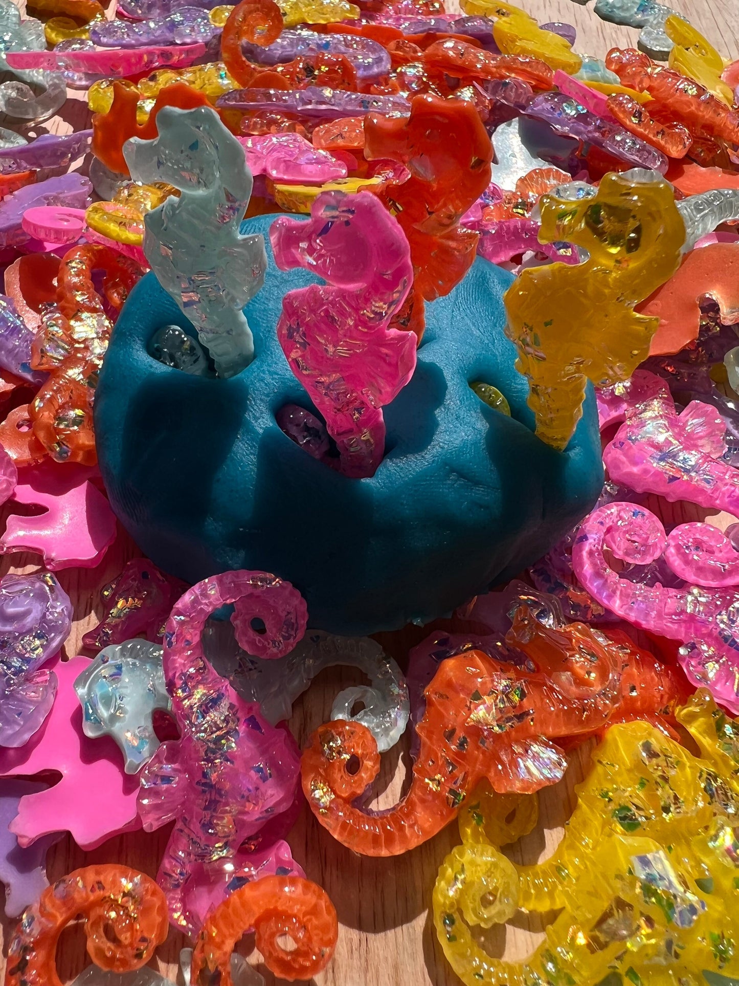 Mini SEAHORSE Object-Speech Therapy Mini Objects-Speech Trinkets-OCEAN Theme Objects-Sparkly Seahorses -Ocean Theme Trinkets-Speech Minis