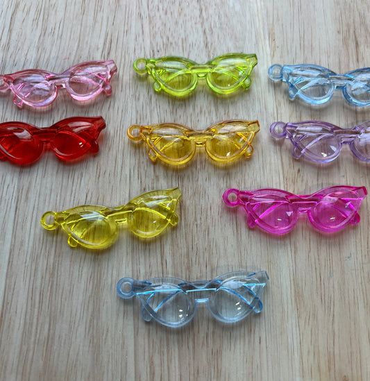 Mini GLASSES-Speech Therapy Mini Objects-Alphabet Objects for G-Acrylic Glasses Charm-Minis for Speech Therapy