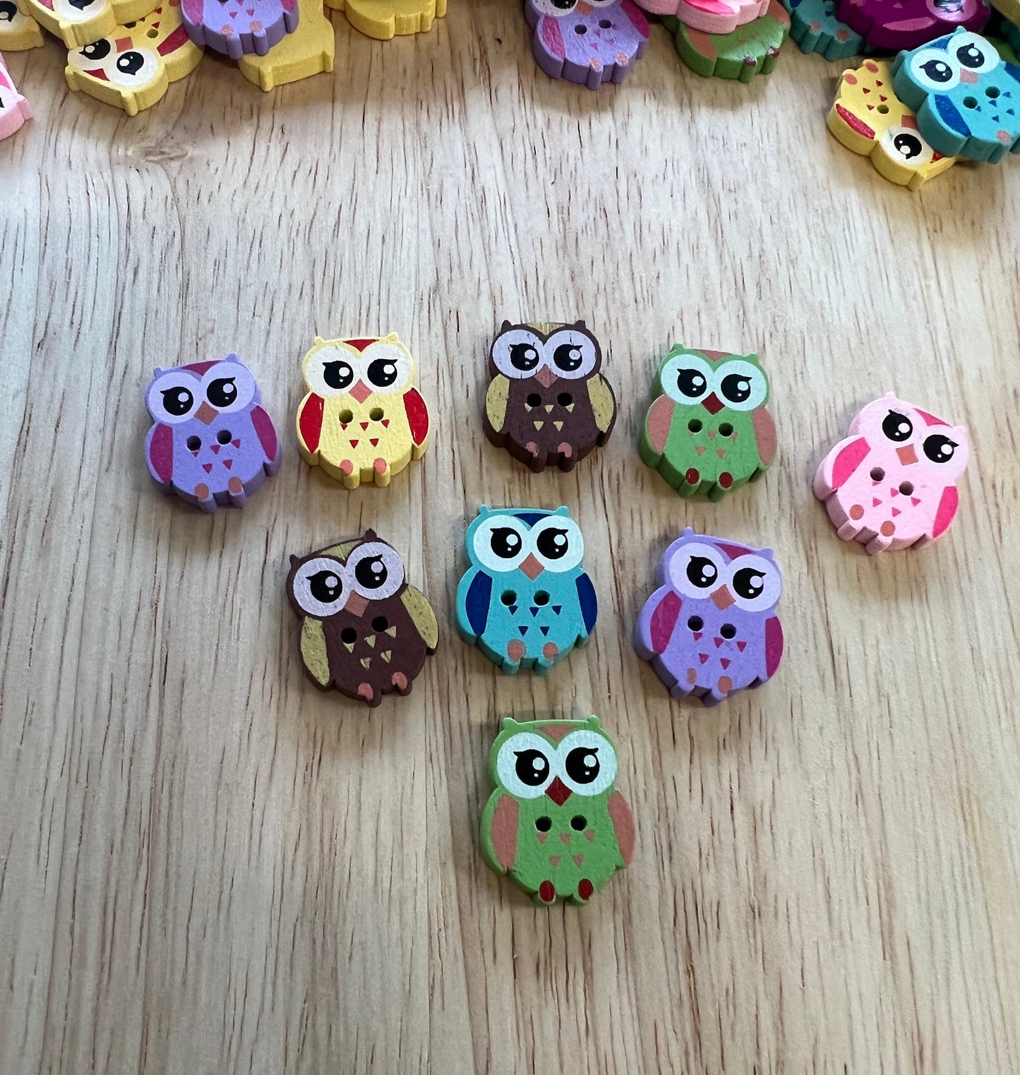 Mini OWL Objet-Orthophonie Mini Objets-Animal Thème Jouer Objets-Animal Bibelots Doodads-Speech Minis-Wooden Owl Button