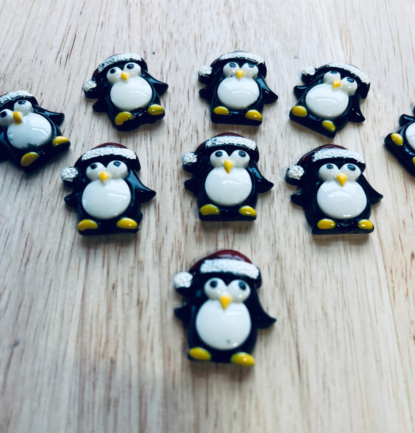 Mini Baratija PINGÜINO Tema INVIERNO Terapia del Habla Mini Objetos Espío Objetos Resina Pingüino Cabujón