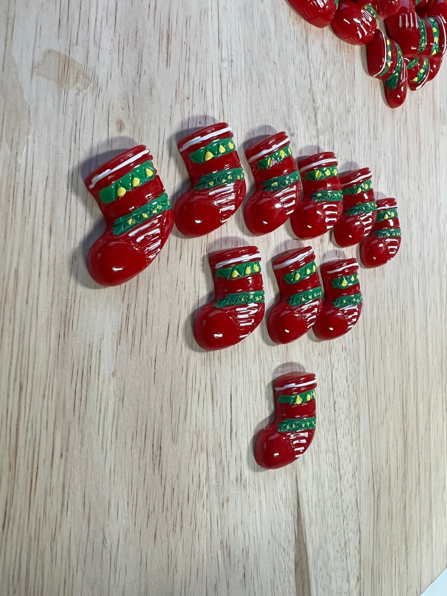 Mini Sock Trinket Christmas Stocking Minis Speech Therapy Mini Objects I spy Objects Mini Resin StockingMinis for Speech Therapy