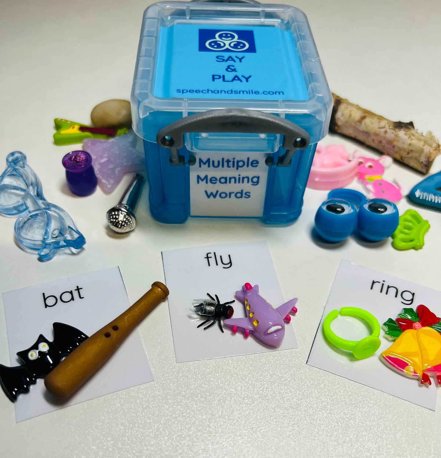 Multiple Meaning Word Mini Objects for Speech Therapy Semantics Activity Language Task Box