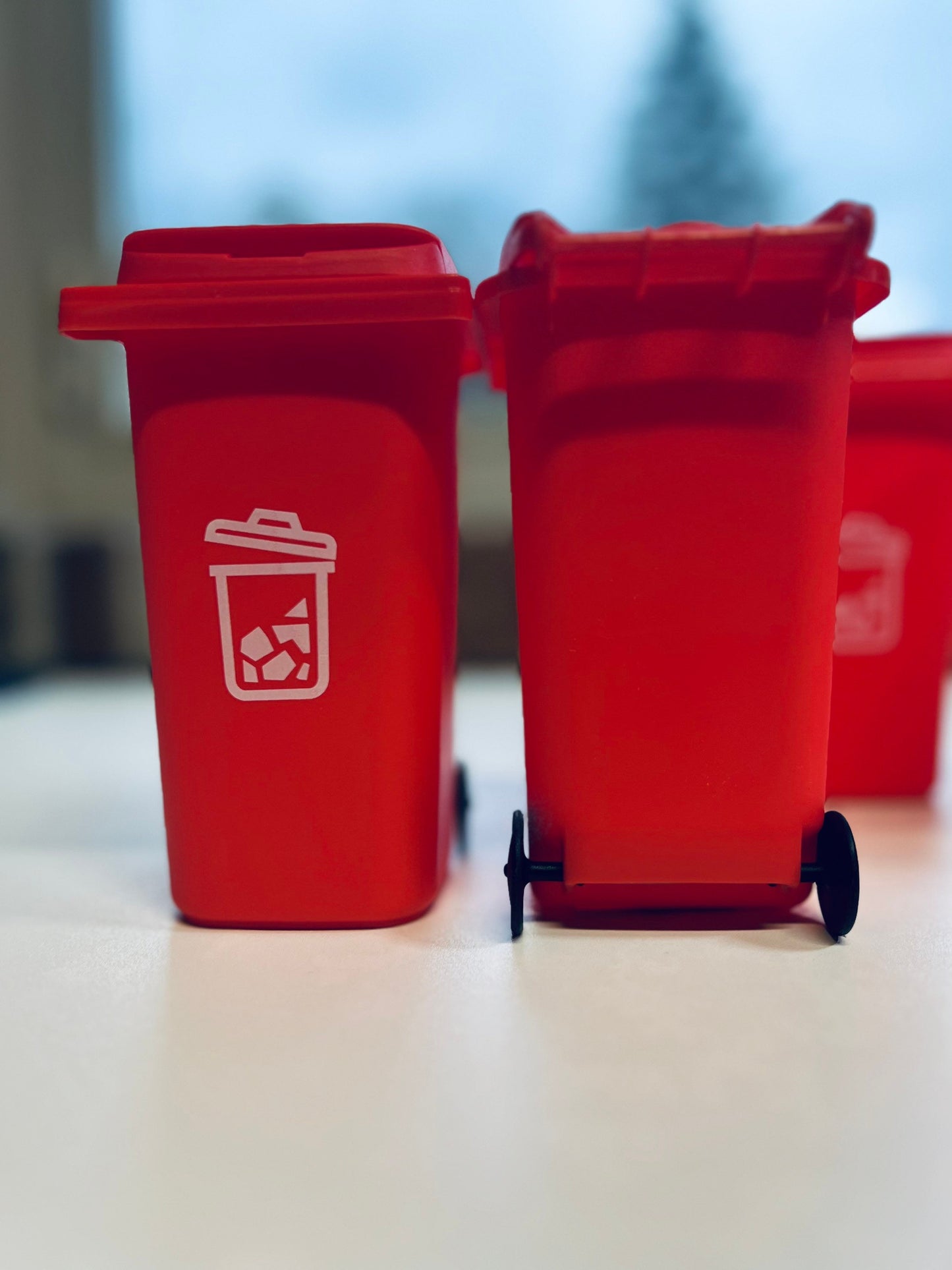 Mini Recycle Bin-Mini Trash Can Pencil Holder-Mini Object Storage-Trinket Storage-Doodads Storage-Speech Mini Objects Pretend Play