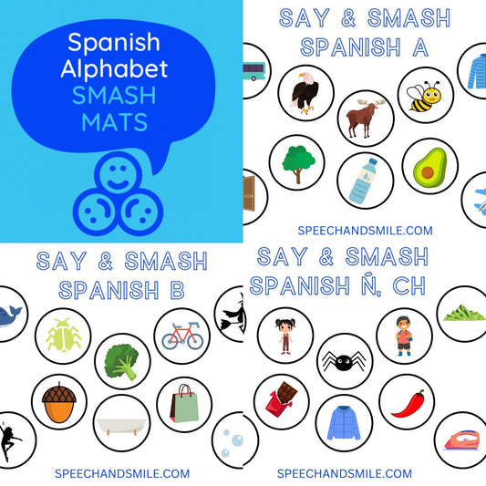 Spanish Alphabet Printable Worksheet Smash Mat Spanish Alphabet Printable Bilingual Speech Therapy