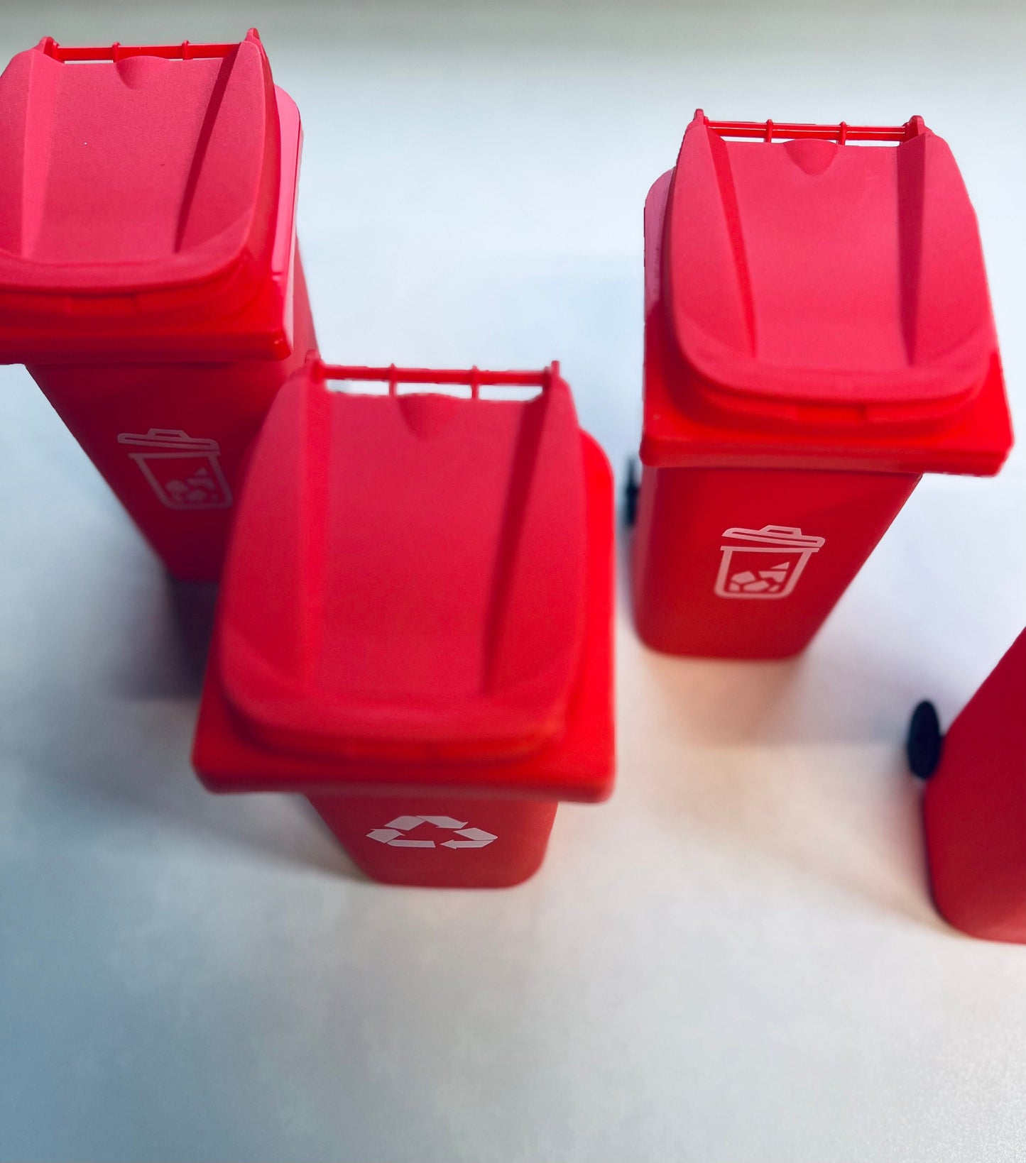 Mini Recycle Bin-Mini Trash Can Pencil Holder-Mini Object Storage-Trinket Storage-Doodads Storage-Speech Mini Objects Pretend Play