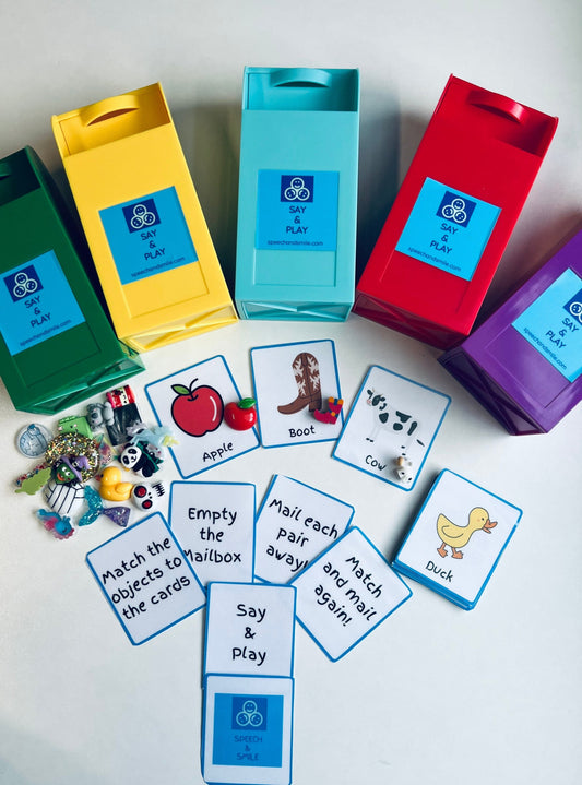 Alphabet Objects-Match and Mail-Speech Therapy Mini Objects Beginning Sounds-Alphabet Cards-Alphabet Play-Alphabet Trinkets Mini Mailbox