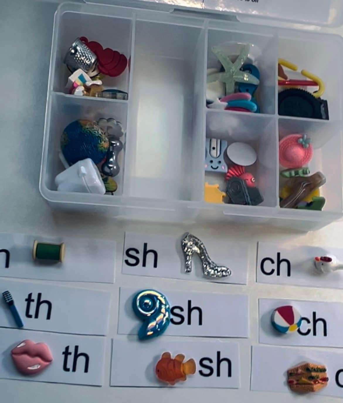 Digraph Sound Objects Speech Therapy Mini Objects Trinkets All in Organizer