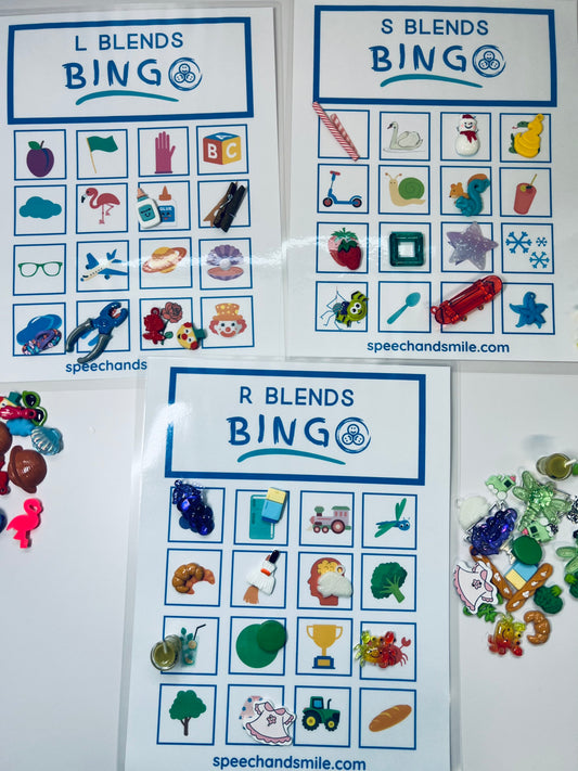 Blend Sounds Bingo-Speech Matching Activity-Speech Sounds Bingo-Speech Therapy- Speech and Smile- Speech Sound Activity SLP