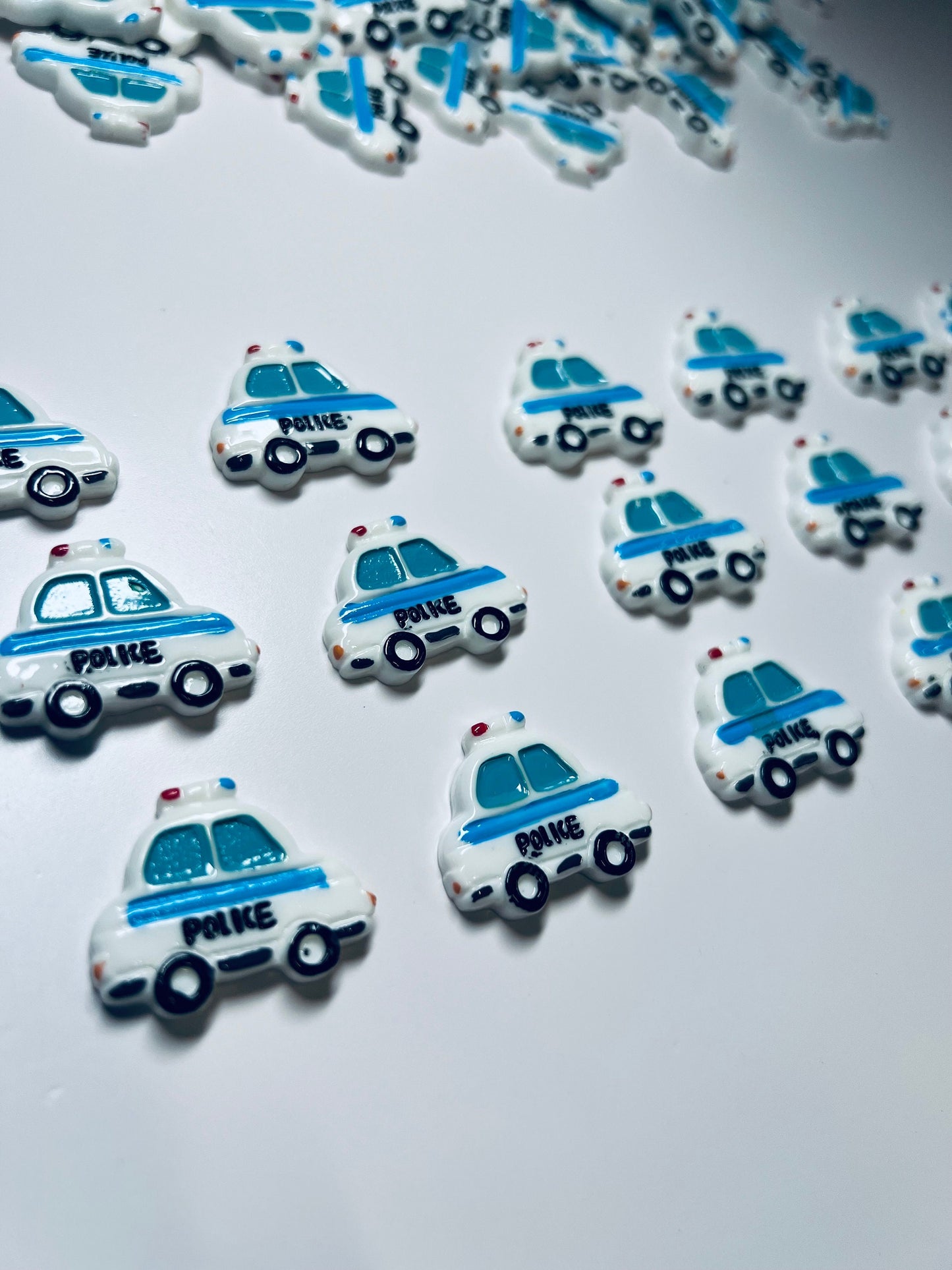 Mini POLICE CAR object-Occupation Theme Objects-Speech Therapy Mini Objects-Transportation Theme Objects-Speech Therapy Trinkets Doodads-