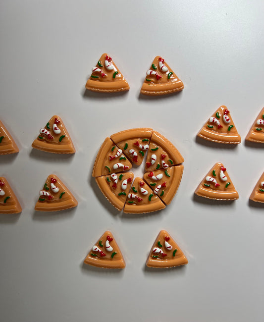 Miniature PIZZA Bibelots Orthophonie Mini Objets ALIMENTAIRE Thème Objets Résine Pizza Montessori Minis