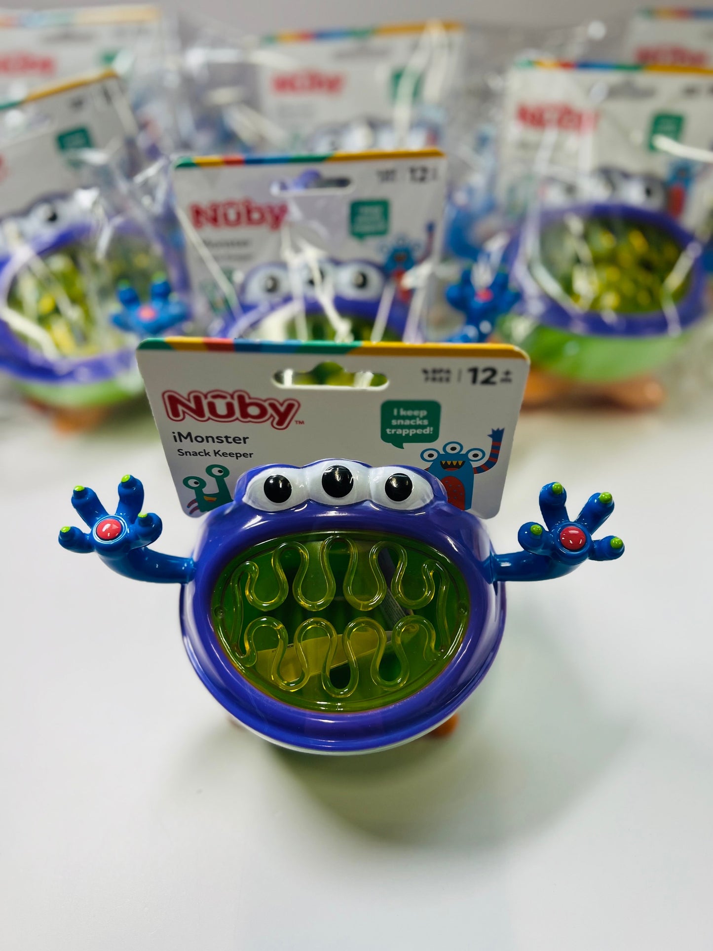 Nourrissez le jouet monstre pour bibelots - Snack Monster - Nuby Snack Monster Cup - Mini objets - Mini jouets -Mini objets d'orthophonie