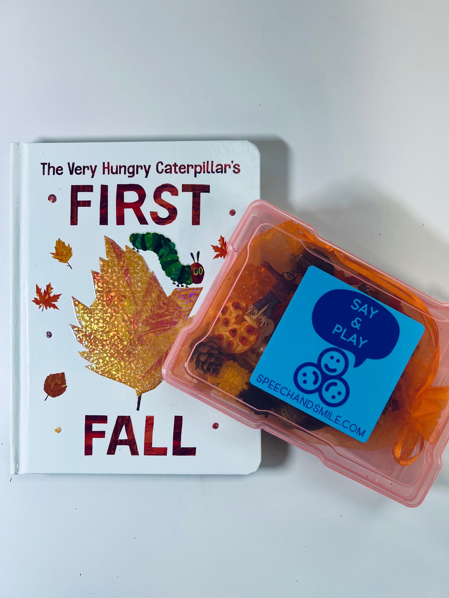 Hungry Caterpillar FALL Story Objects-FALL Story Kit-Story Props-Speech Therapy Mini Objects-Very Hungry Caterpillar Mini Objects