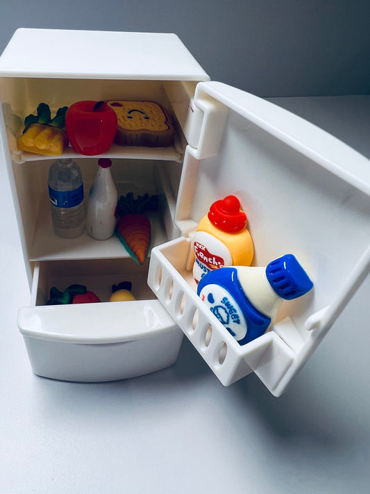 Mini NEVERA para baratijas-Refrigerador de casa de muñecas-Baratijas-Almacenamiento de baratijas-Mini refrigerador