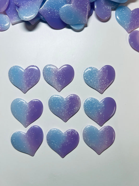 SPARKLE HEART Mini Objet-Bijoux-Orthophonie Mini Objets-Minis pour l’orthophonie-Résine Sparkle Heart Cabochon-