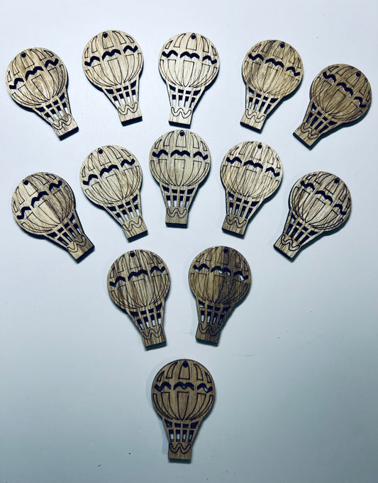 Wood Cut Hot Air Balloon-Alphabet Object for Letter H-Transportation Objects-Speech Therapy Objects-Doodads-Letter U object for Up