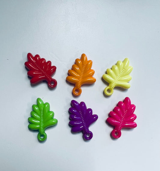 Mini Leaf Objects-Color Sorting Trinkets-Speech Therapy Mini Objects-Rainbow Trinkets-Acrylic Leaf Charms-Color Sorting Minis-I Spy Trinkets