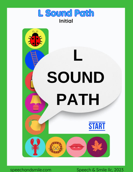 L Sonido Rutas de sonido imprimibles para logopedia- Hojas de trabajo de juegos de articulación-Letra L Hoja de trabajo imprimible Descargar-L Palabras Logopedia