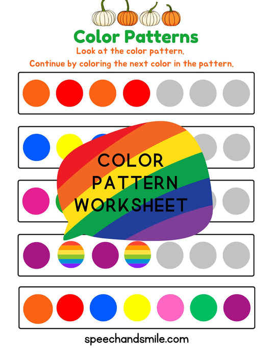 Color Pattern Worksheet