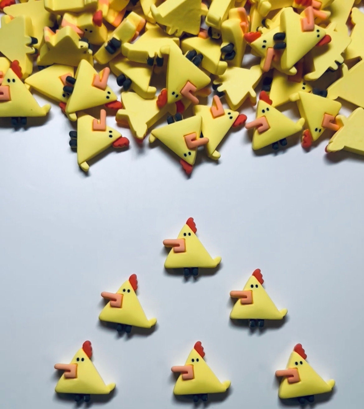 Mini TRIANGLE CHICKENS-Speech Therapy Mini Objects-Speech Trinkets-FARM  Trinkets