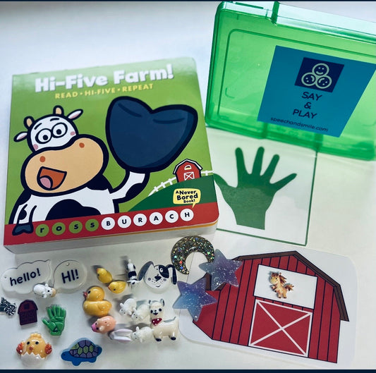 Hi Five FARM Story Objects-Mini objets d’orthophonie pour livres- Speech Minis-Story Companion Objects-