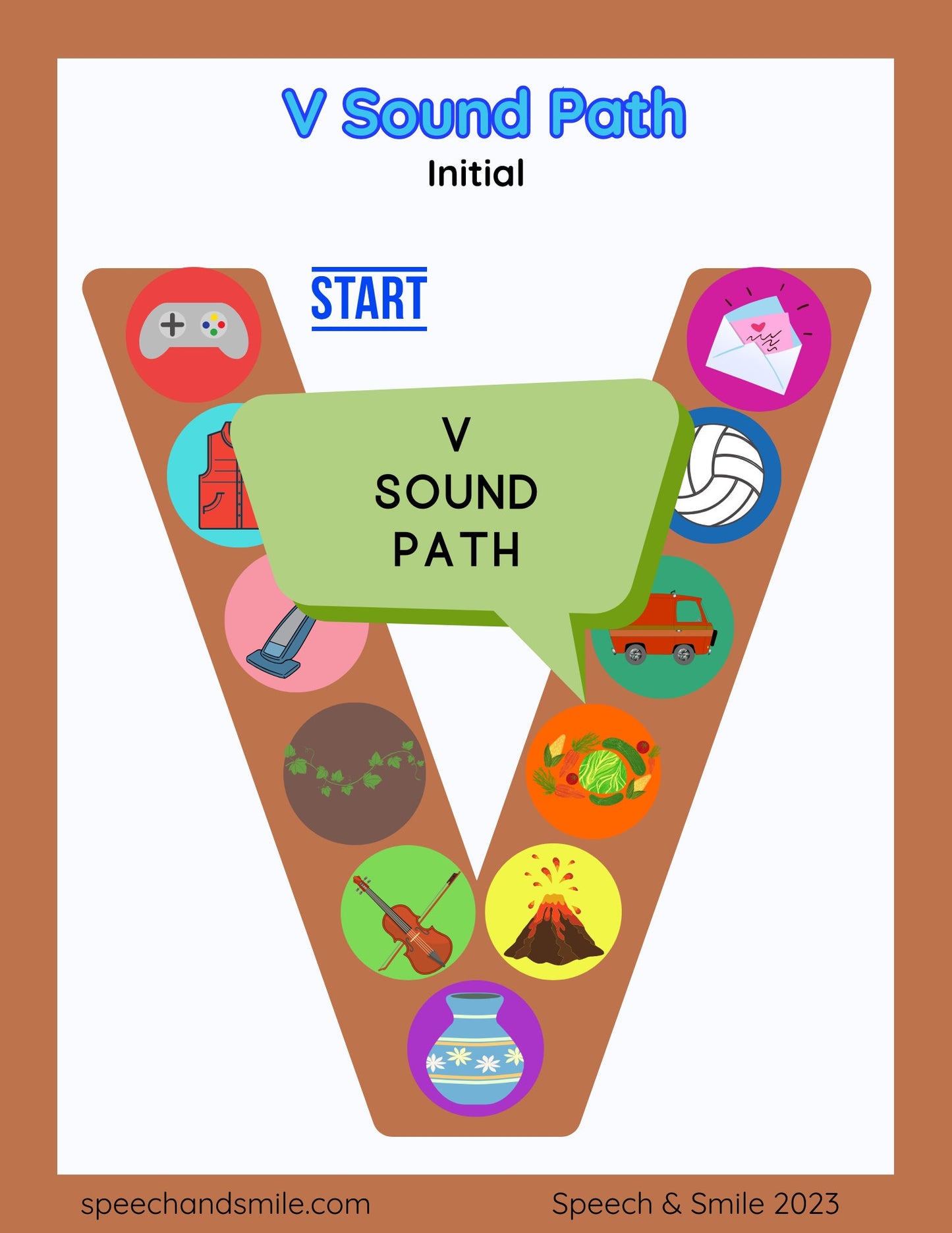 F Sound Printable Game Sound Path for Speech Therapy-Articulation Games Worksheet-Letter F Print Worksheet Download-F Words Speech Therapy