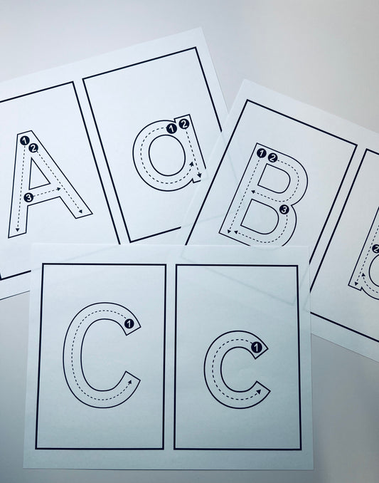 Printable Letters to Trace with Arrows