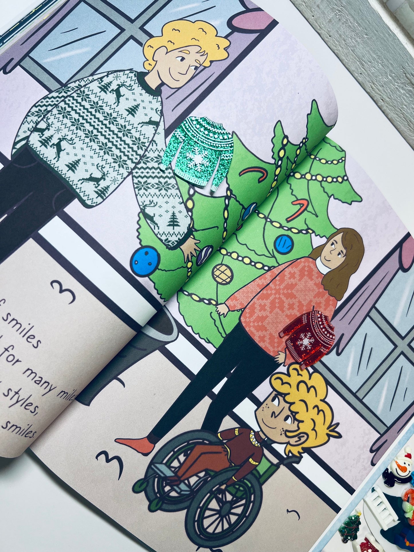 Kit de cuentos navideños para una misión muy feliz Inclusión Libro de Navidad-Baratijas-Libro inclusivo-Terapia del habla Mini objetos-Libro regalo